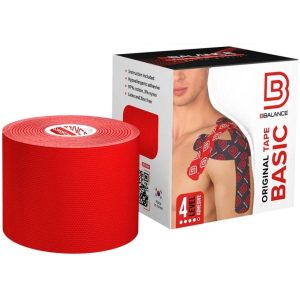 Кинезио тейп BB 5см*5м красный, уровень фиксации 4