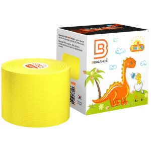 Кинезио тейп BB Smile 5см*5м лимон, уровень фиксации 2
