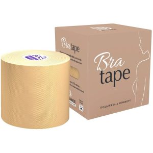 Кинезио тейп Bra Tape 6,5см*5м бежевый, уровень фиксации 3