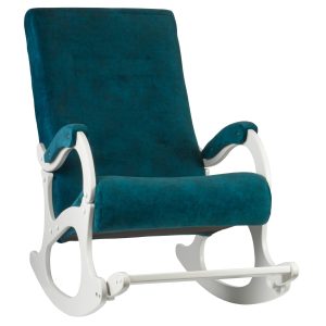 Кресло-качалка Бастион-4-2 арт.Goya teal Белые ноги